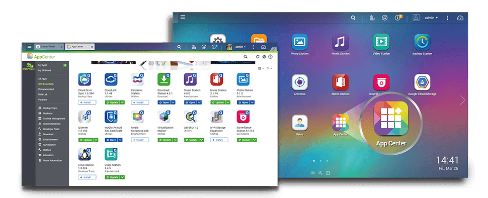 Central de aplicativos Qnap