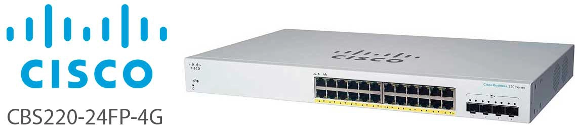 Cisco CBS220-24FP-4G, um switch 24p PoE fácil de operar