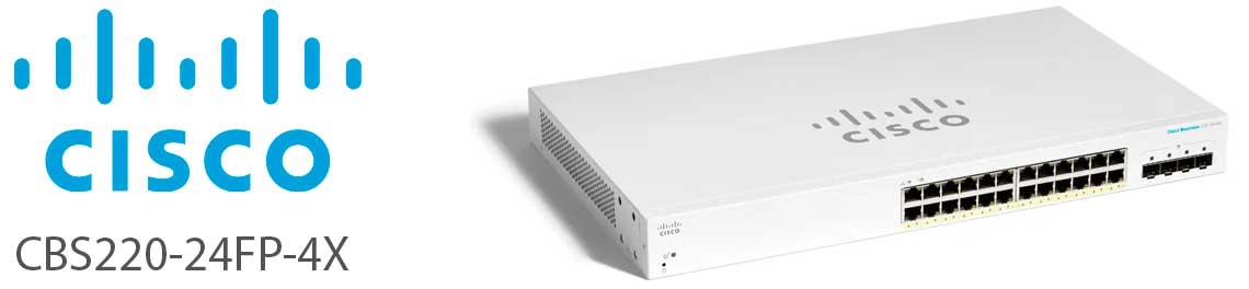 Cisco CBS220-24FP-4X, um switch 24 portas PoE fácil de operar