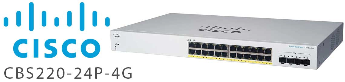 Cisco CBS220-24P-4G, um switch 24p PoE fácil de operar
