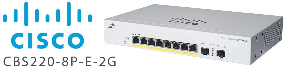 Cisco CBS220-8P-E-2G, um switch 8p PoE fácil de operar