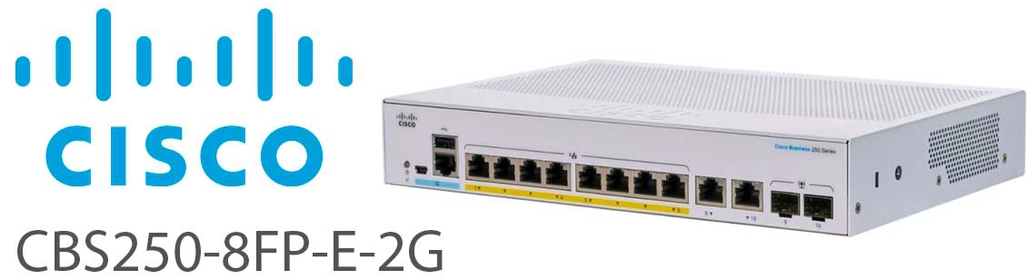 Cisco CBS250-8FP-E-2G, um switch PoE com 8 portas fácil de operar
