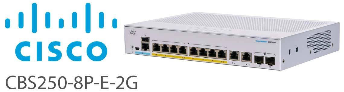 Cisco CBS250-8P-E-2G, um switch PoE com 8 portas fácil de operar