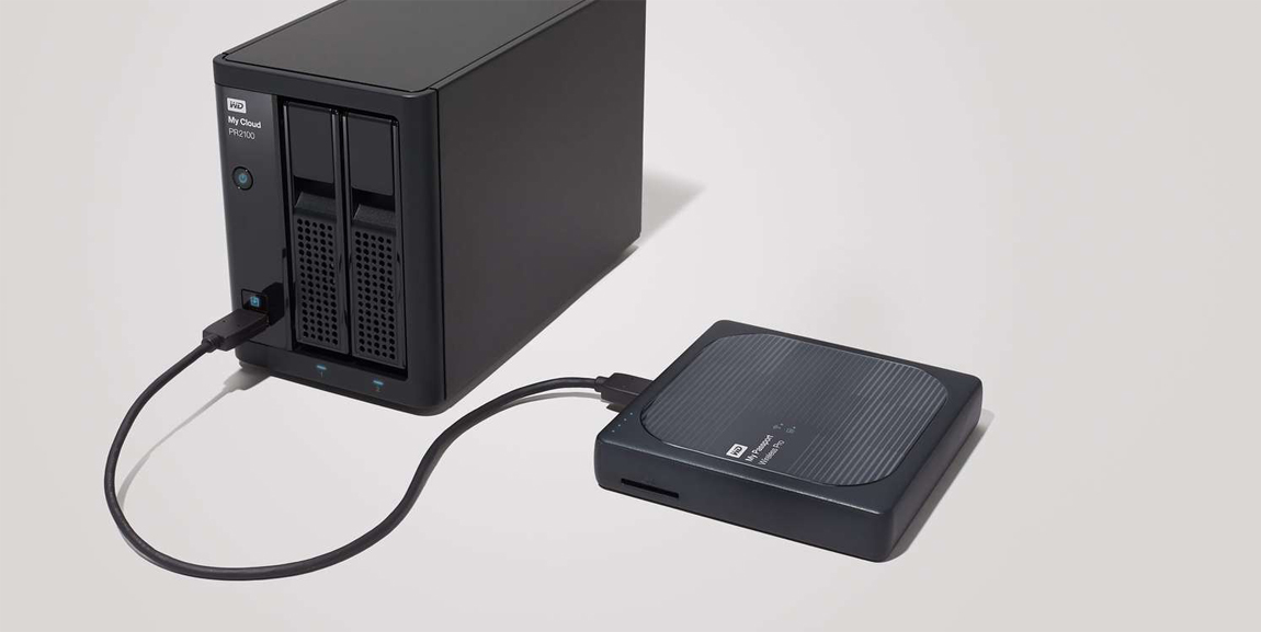 Conexão direta com HDs externos e outros dispositivos