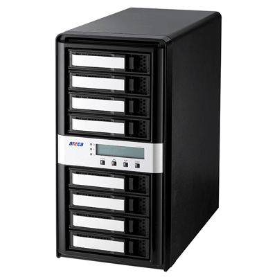 DAS para 8 discos com conexão Thunderbolt 3