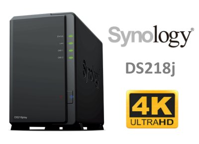DS218play Synology - Servidor NAS 24TB com transcodificação de vídeo 4K