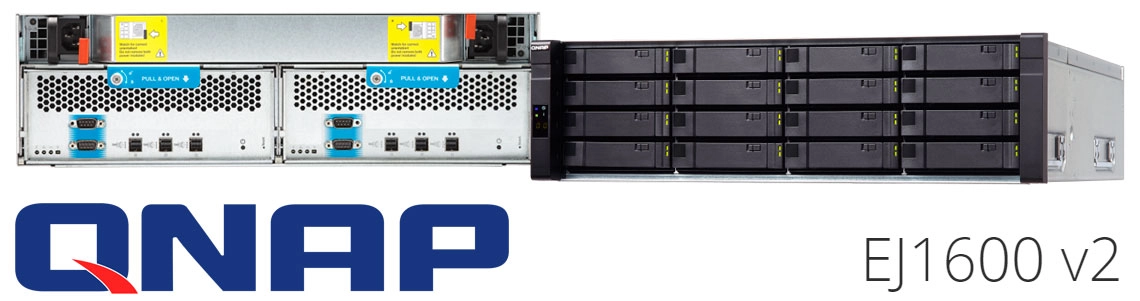 EJ1600 v2 Qnap, gabinete de expansão SAS 12Gb/s