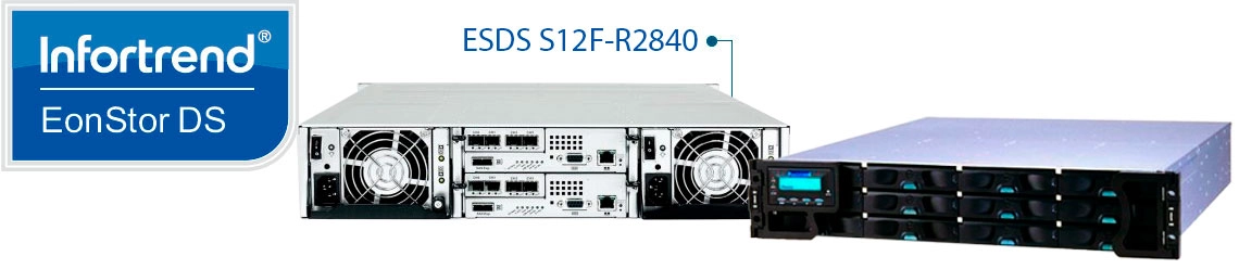 EonStor DS S12F-R2840 Infortrend, storage Fibre Channel com 12 baias hot-swappable