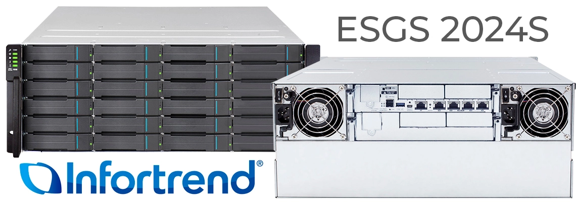 EonStor GS 2024S, storage Infortrend SAN/NAS 24 baias