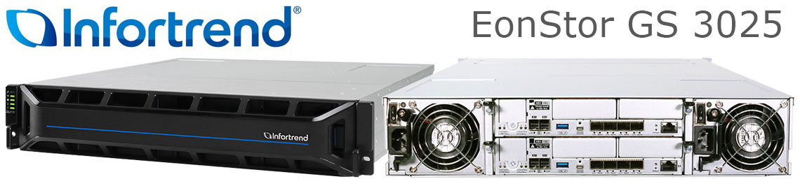 EonStor GS 3025R, storage SAN/NAS rackmount 2U