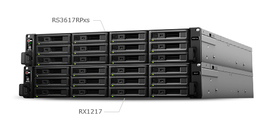 RS3617RPxs 48TB, escalabilidade com unidades de expansão de 24 discos