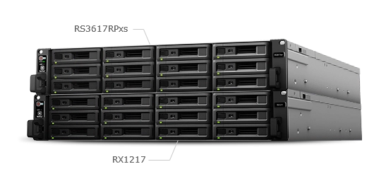 RS3617RPxs 96TB, escalabilidade com unidades de expansão de 24 discos