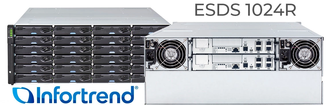 ESDS 1024R Infortrend, storage SAN 24 baias