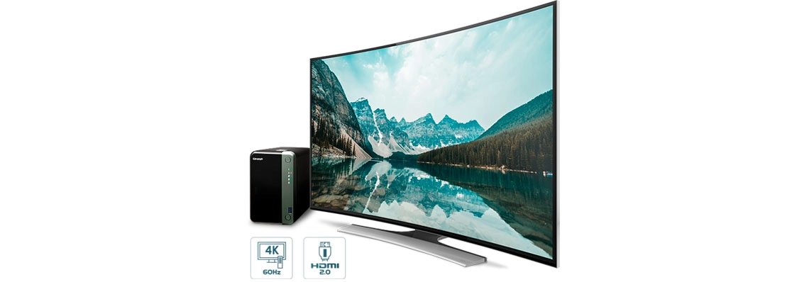 Exibição 4K via HDMI e transcodificação de vídeo em tempo real