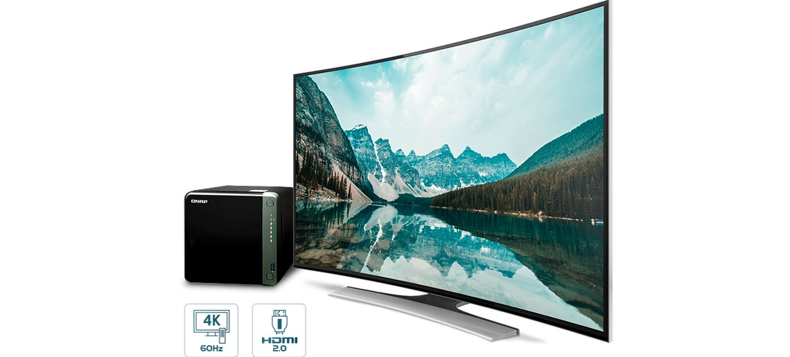 Exibição 4K via HDMI e transcodificação de vídeo em tempo real