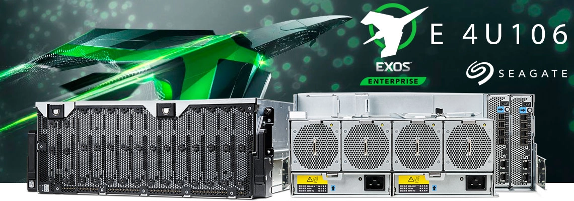 Exos E 4U106, 1.7 Petabytes de armazenamento num único gabinete 4U