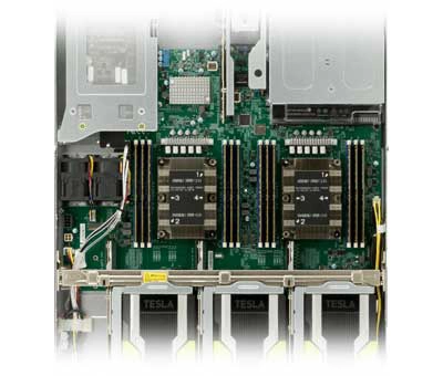 Um GPU server para dois processadores Intel Xeon Scalable
