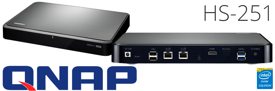 HS-251 Qnap NAS servidor silencioso para multimídia