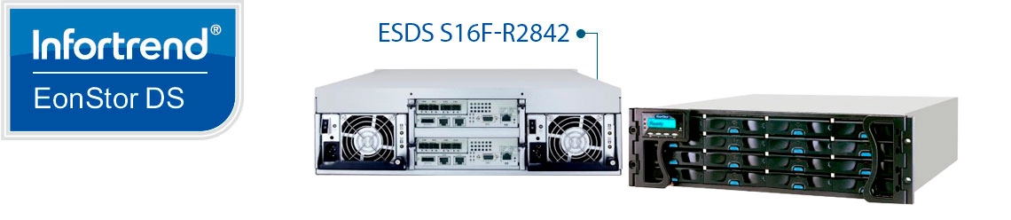 Infortrend EonStor DS S16F-R2842, storage fibre channel e iSCSI