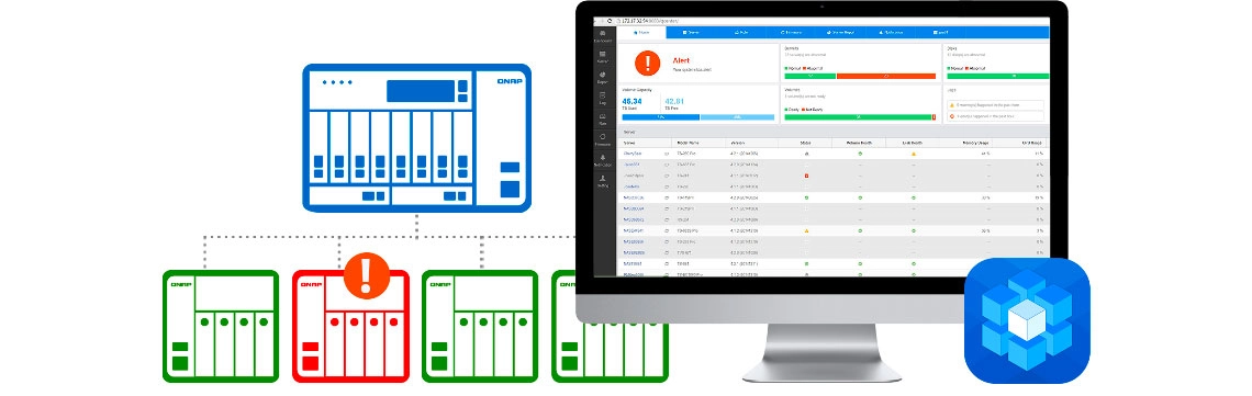 Monitoramento e gerenciamento de múltiplos NAS