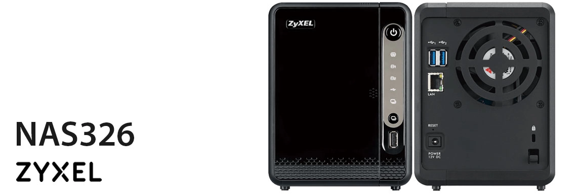 NAS326 Zyxel, storage 2 baias para armazenamento pessoal