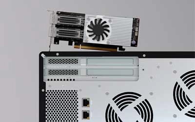 Padrão 2.5/10GbE, expansível para performance de 100GbE