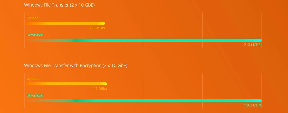 Storage NAS TS-832XU 8TB, Performance 10GbE e criptografia de dados