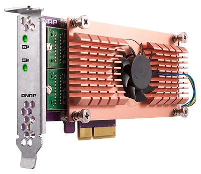 Placa PCIe de expansão QM2 para cache SSD e portas LAN 10GbE
