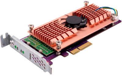 Placa QM2 com conectividade SSD M.2 e 10GbE
