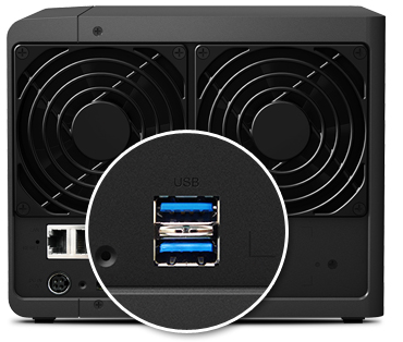 Portas USB3.0 e eSATA para backup