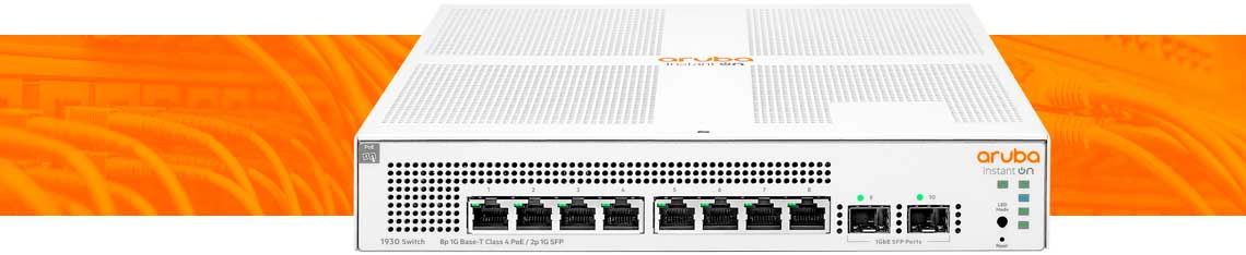 Principais recursos dos switches Aruba Instant On 1930