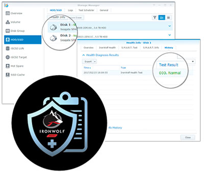 Proteção de dados com recurso IronWolf Health Management