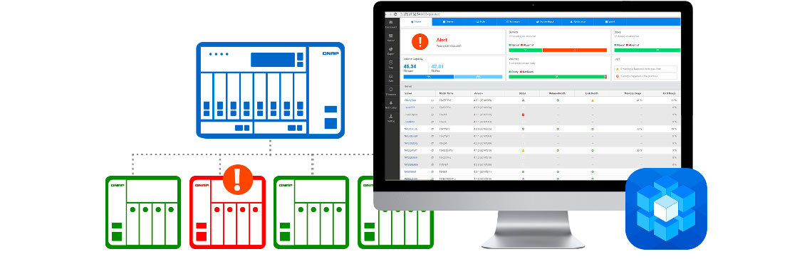 Qcenter, gerenciamento e monitoramento de múltiplos NAS