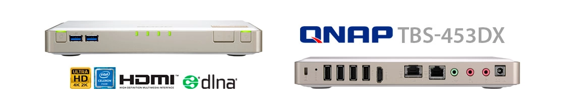 Qnap TBS-453DX storage NASbook com 4 baias, solução ideal para armazenamento em nuvem