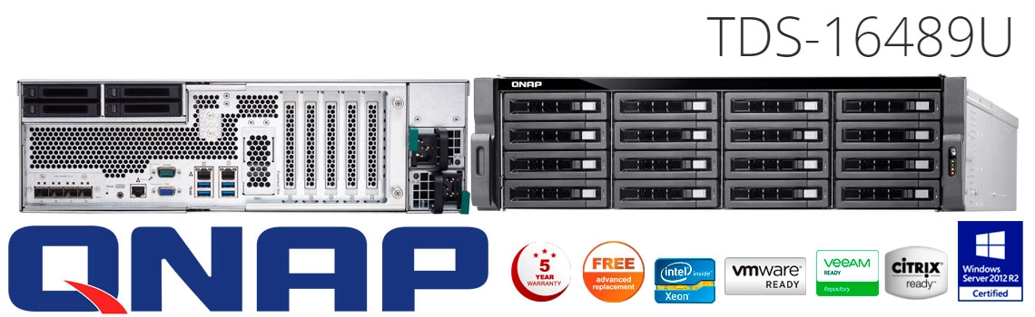Qnap TDS-16489U, servidor NAS com dois processadores