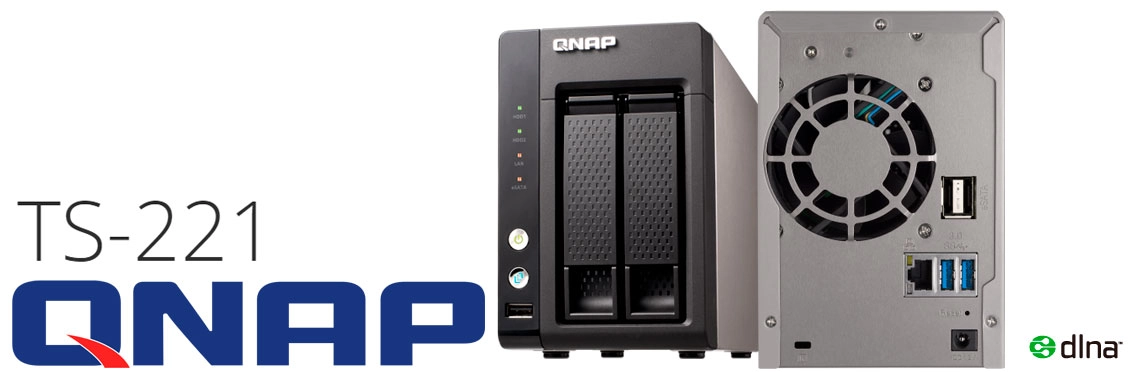 Qnap TS-221 NAS Storage 2 baias para discos SATA/SSD