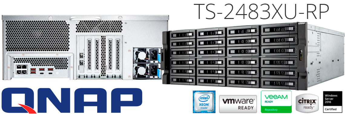 Qnap TS-2483XU-RP, storage 24 baias ideal para virtualização