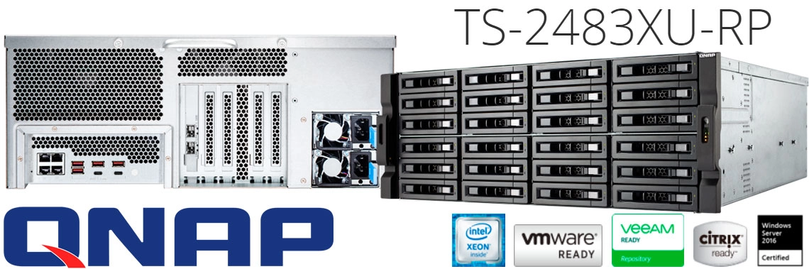 TS-2483XU-RP 240TB Qnap, um storage pronto para virtualização