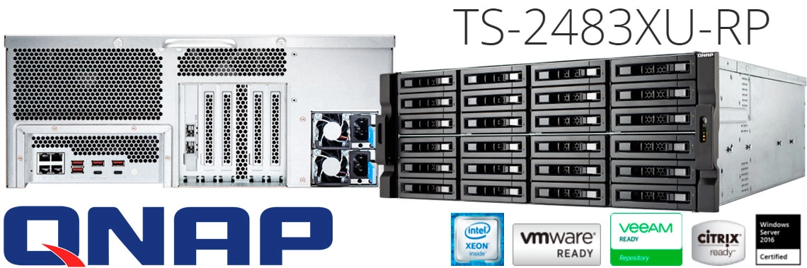 TS-2483XU-RP 432TB Qnap, um storage pronto para virtualização