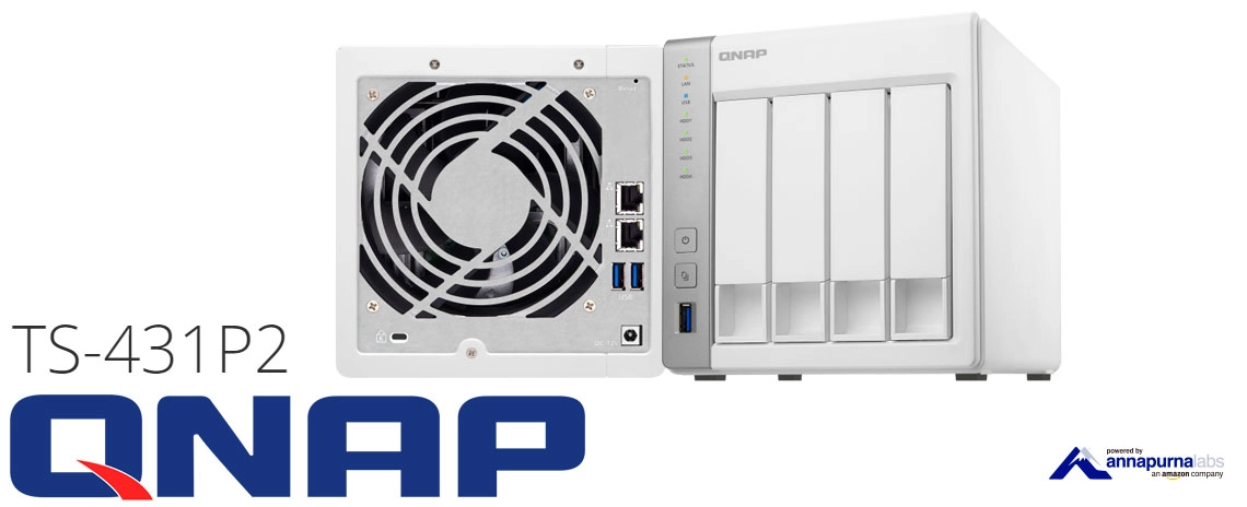 Qnap TS-431P2, storage 4 baias Quad Core de alto desempenho