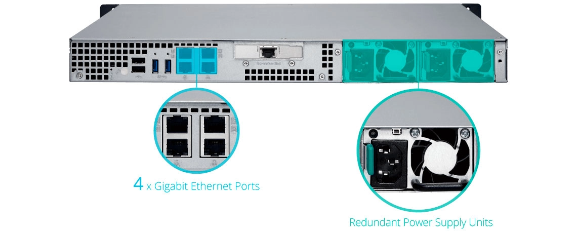 Qnap TS-463XU-RP20TB , servidor NAS com conexões redundantes