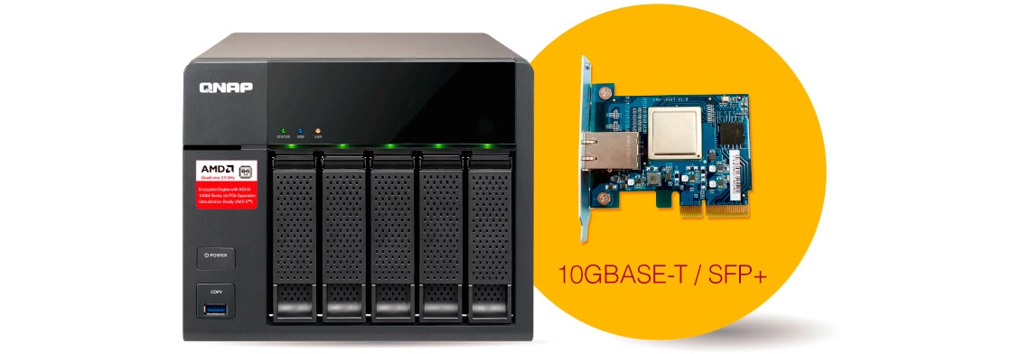 TS-563 60TB Qnap, um NAS com conectividade 10GbE opcional