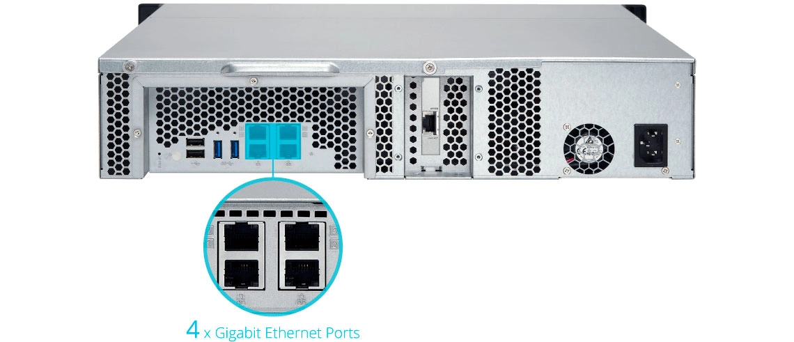 Qnap TS-863XU, servidor NAS com quatro portas LAN Gigabit