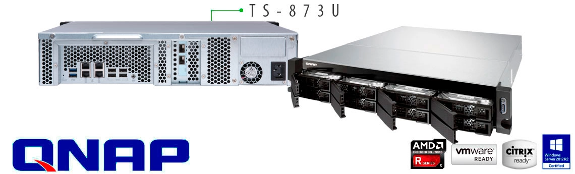 Qnap TS-873U, Storage 80TB rackmount para empresas