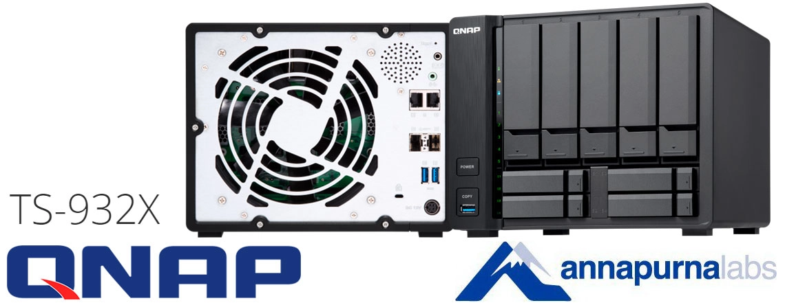 Qnap TS-932X 5TB - Storage NAS 5 baias com duas portas 10GbE