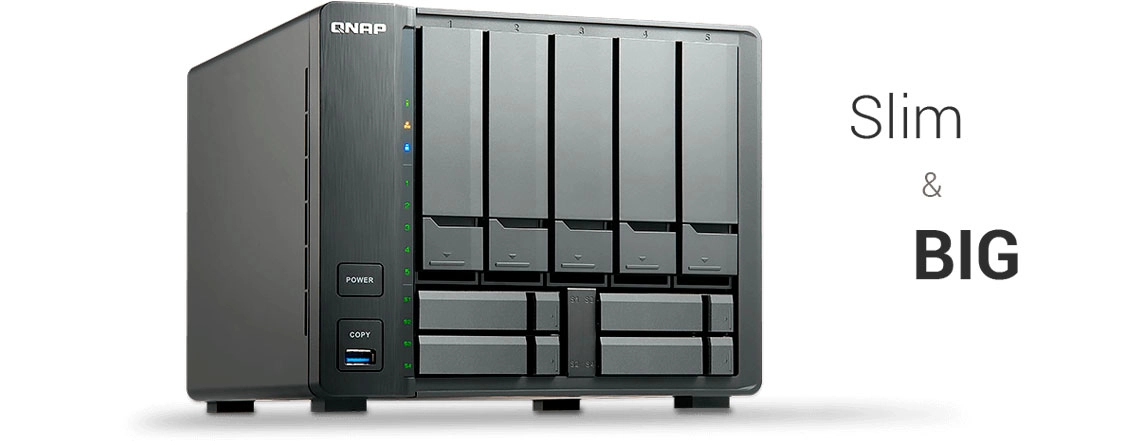 QNAP TS-932X, Storage NAS 50TB compacto com alta capacidade de armazenamento