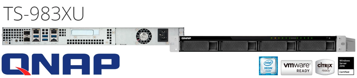 Qnap TS-983XU, 8TB num Storage NAS 4 baias corporativo