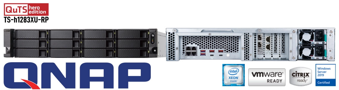 Qnap TS-h1283XU-RP, storage com sistema baseado em ZFS