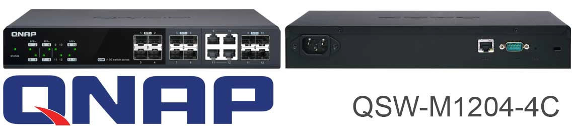 QSW-M1204-4C Qnap, switch gerenciável 10GbE