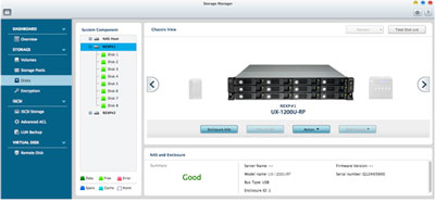 QTS Storage Manager, gerenciador de armazenamento